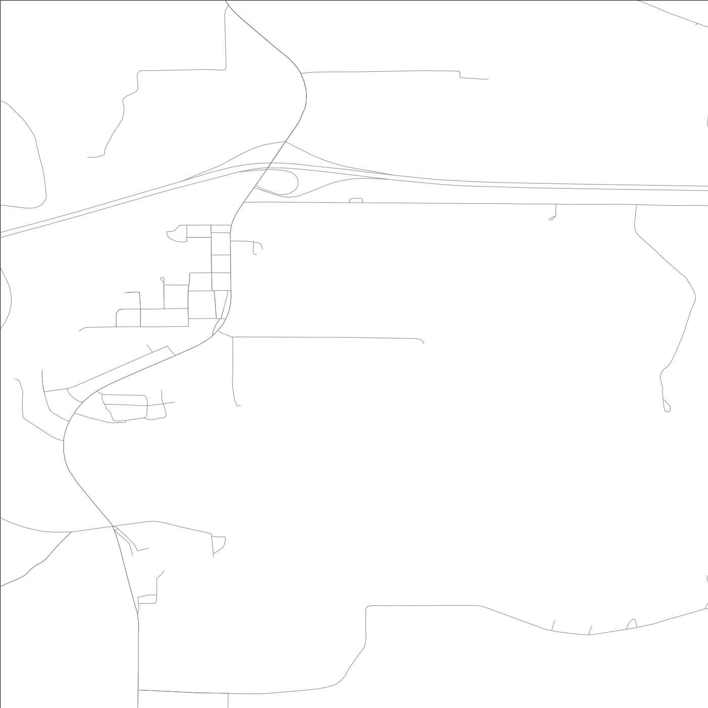 ROAD MAP OF COALVILLE, LOWA BY MAPBAKES