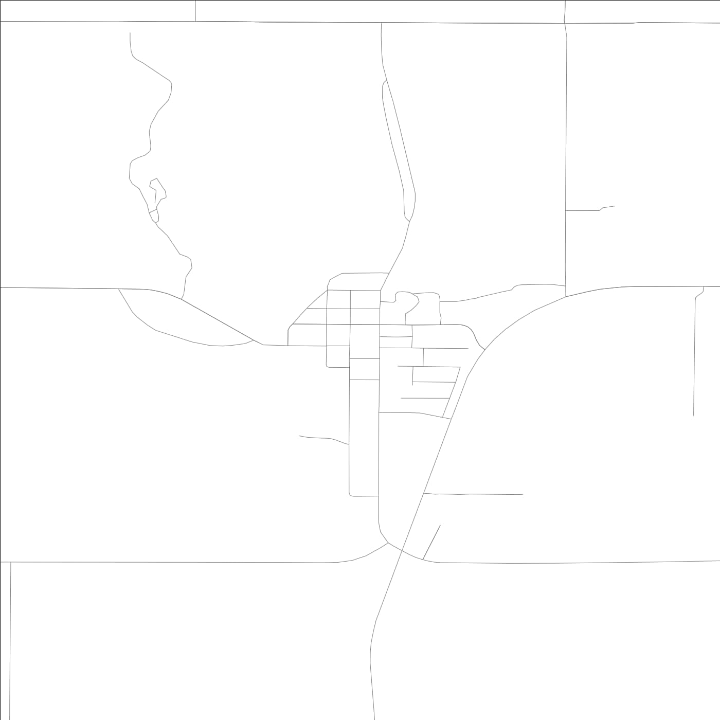 ROAD MAP OF COGGON, LOWA BY MAPBAKES