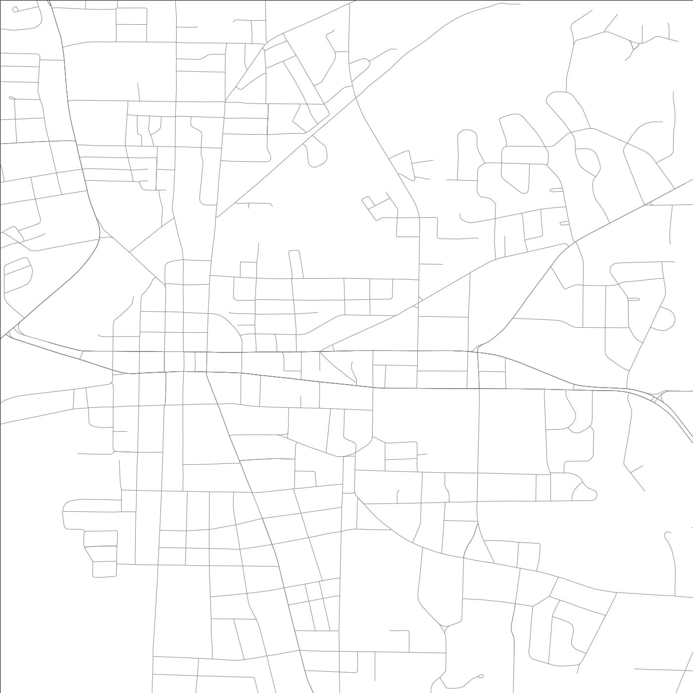 ROAD MAP OF AMERICUS, GEORGIA BY MAPBAKES