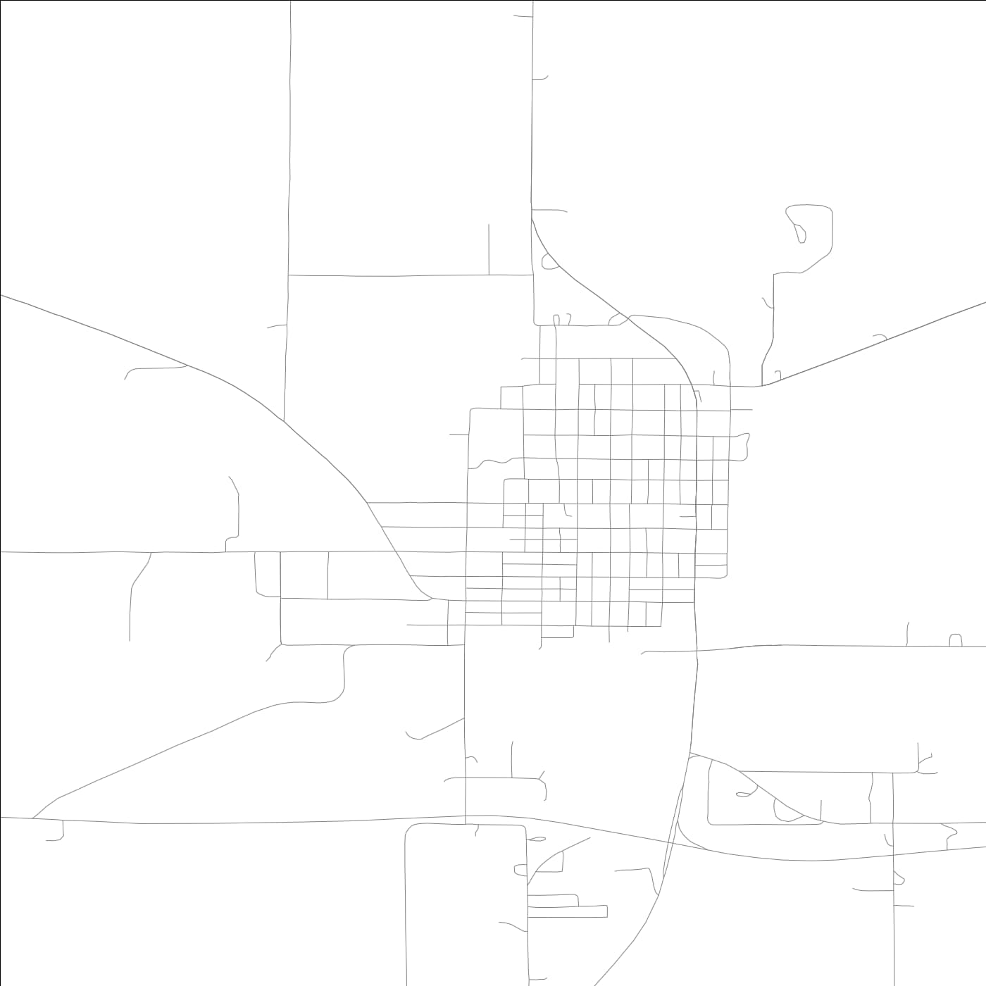 ROAD MAP OF CORNING, LOWA BY MAPBAKES