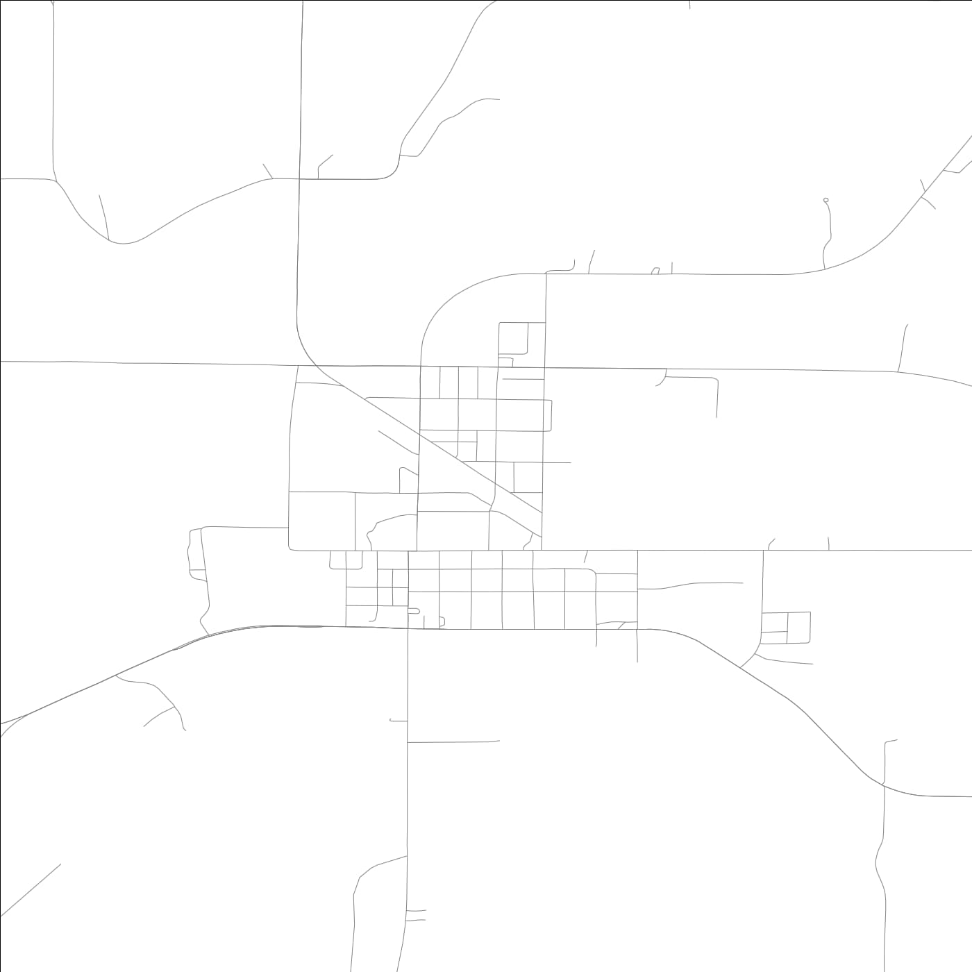 ROAD MAP OF CORRECTIONVILLE, LOWA BY MAPBAKES