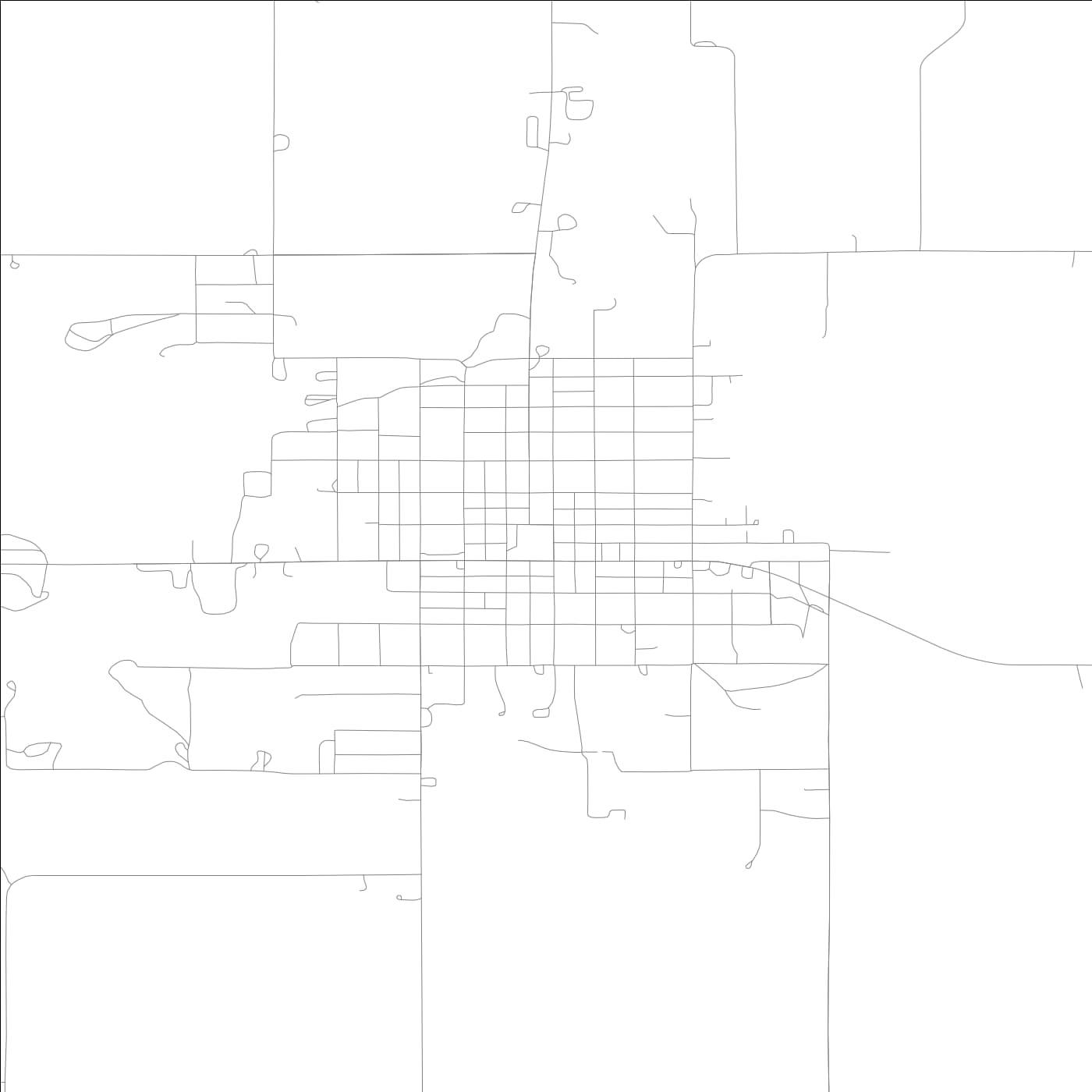 ROAD MAP OF CORYDON, LOWA BY MAPBAKES