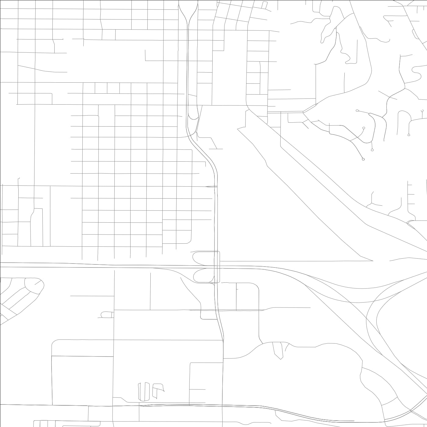 ROAD MAP OF COUNCIL BLUFFS, LOWA BY MAPBAKES