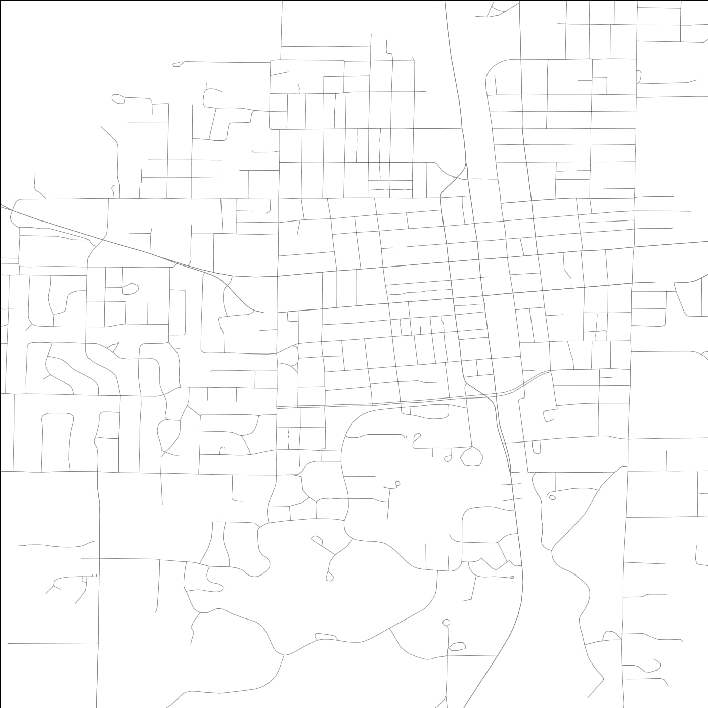 ROAD MAP OF CARBONDALE, ILLINOIS BY MAPBAKES