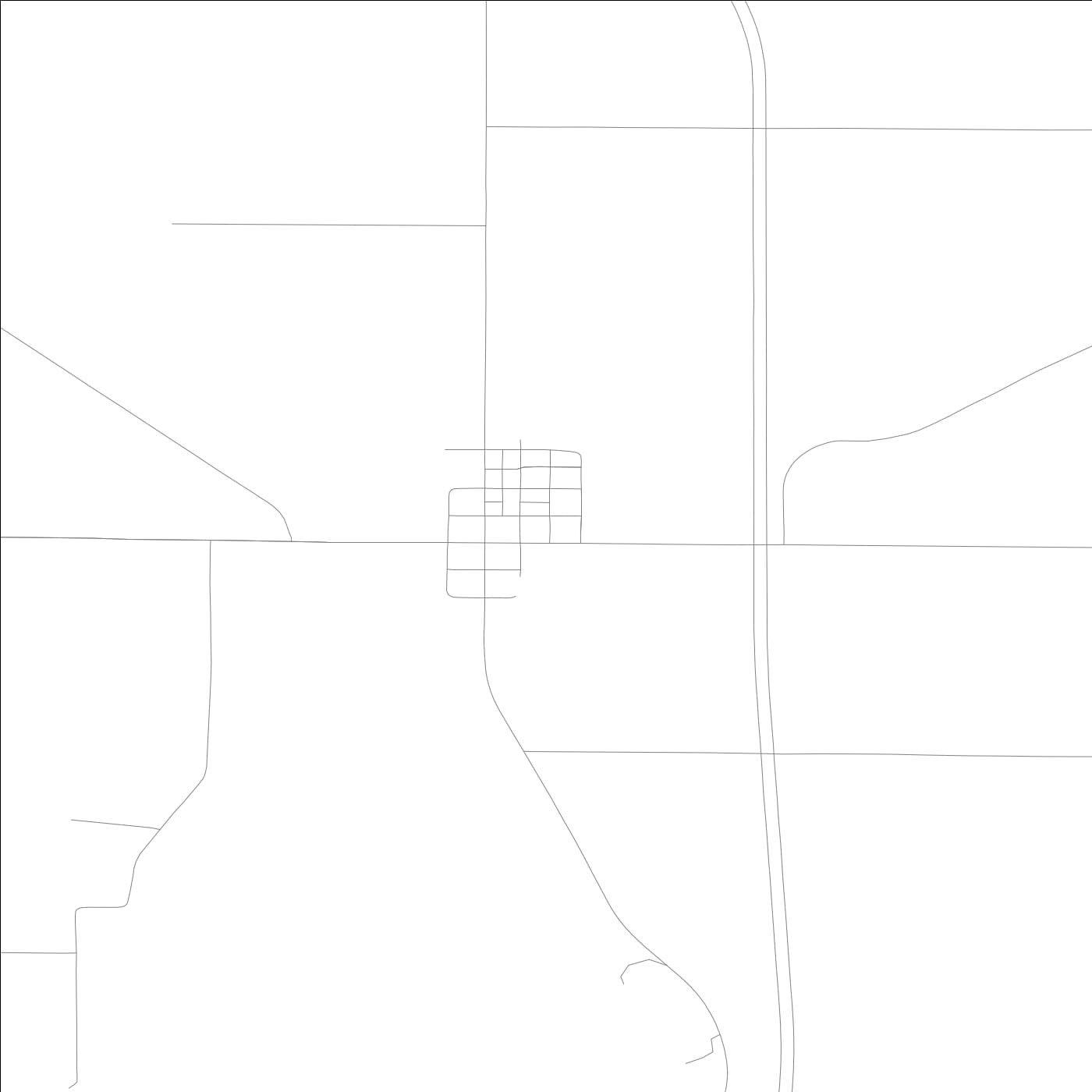 ROAD MAP OF CRAWFORDSVILLE, LOWA BY MAPBAKES