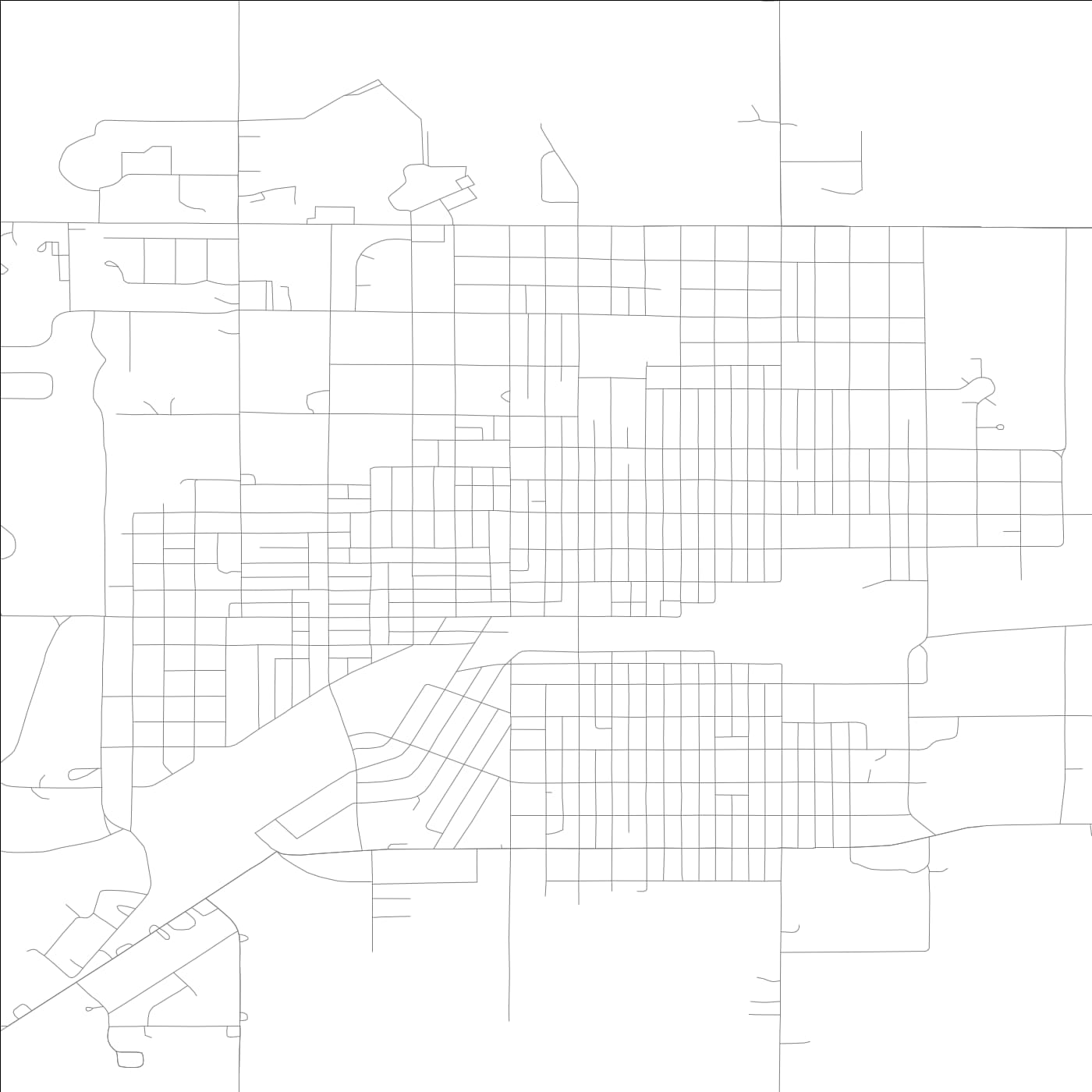 ROAD MAP OF CRESTON, LOWA BY MAPBAKES