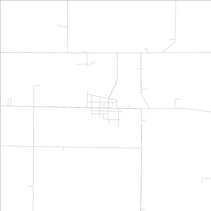 ROAD MAP OF CUSHING, LOWA BY MAPBAKES