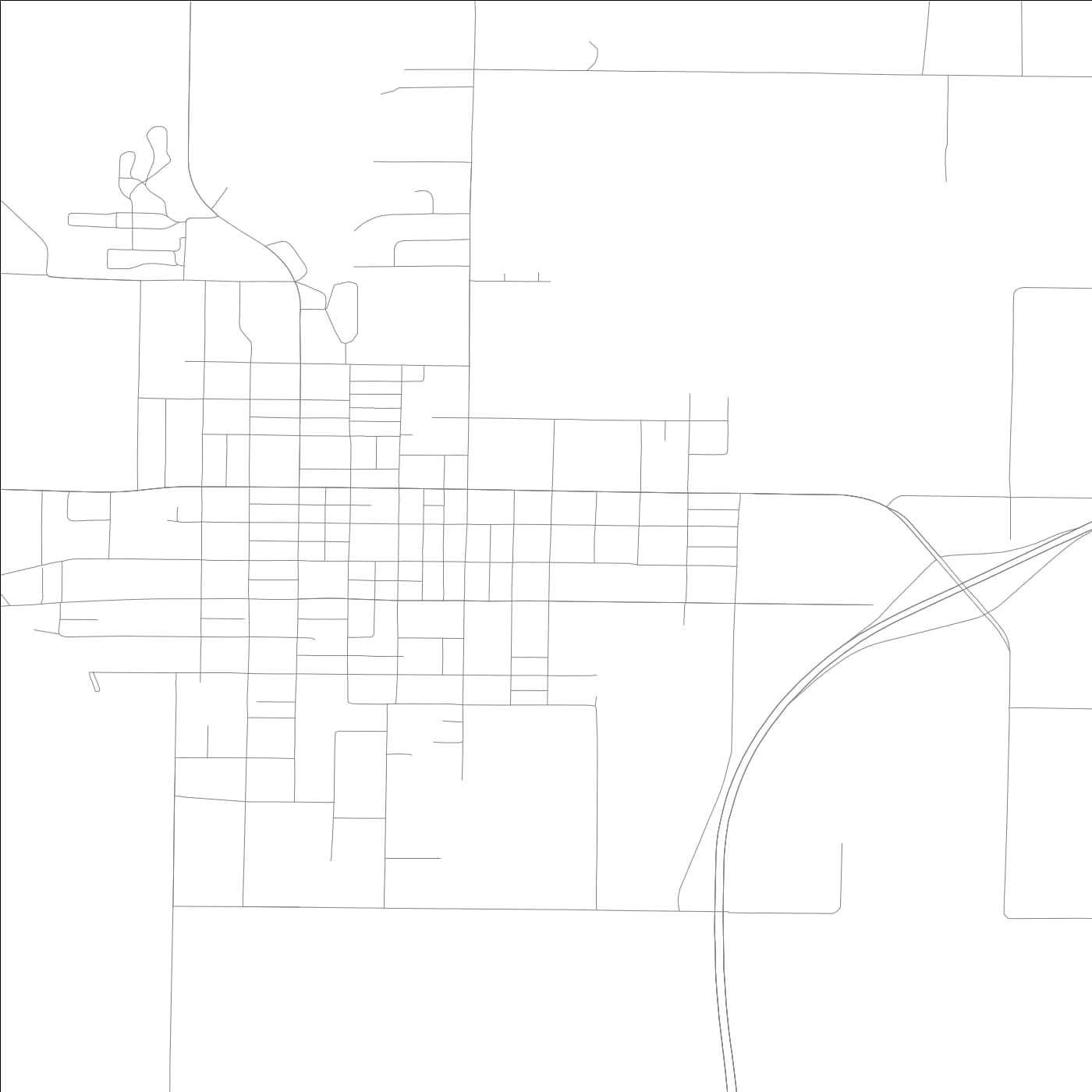 ROAD MAP OF CARTHAGE, ILLINOIS BY MAPBAKES