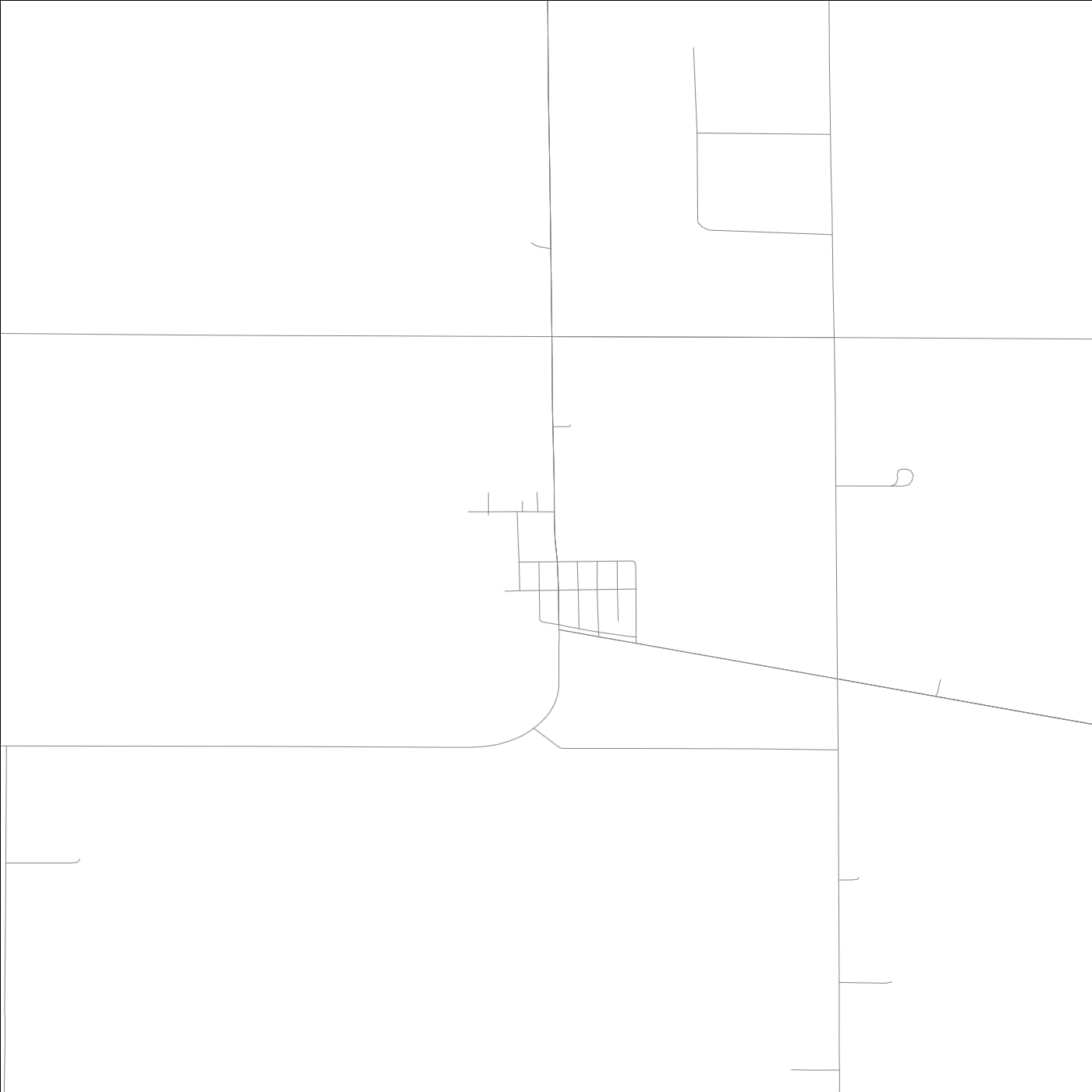 ROAD MAP OF CYLINDER, LOWA BY MAPBAKES