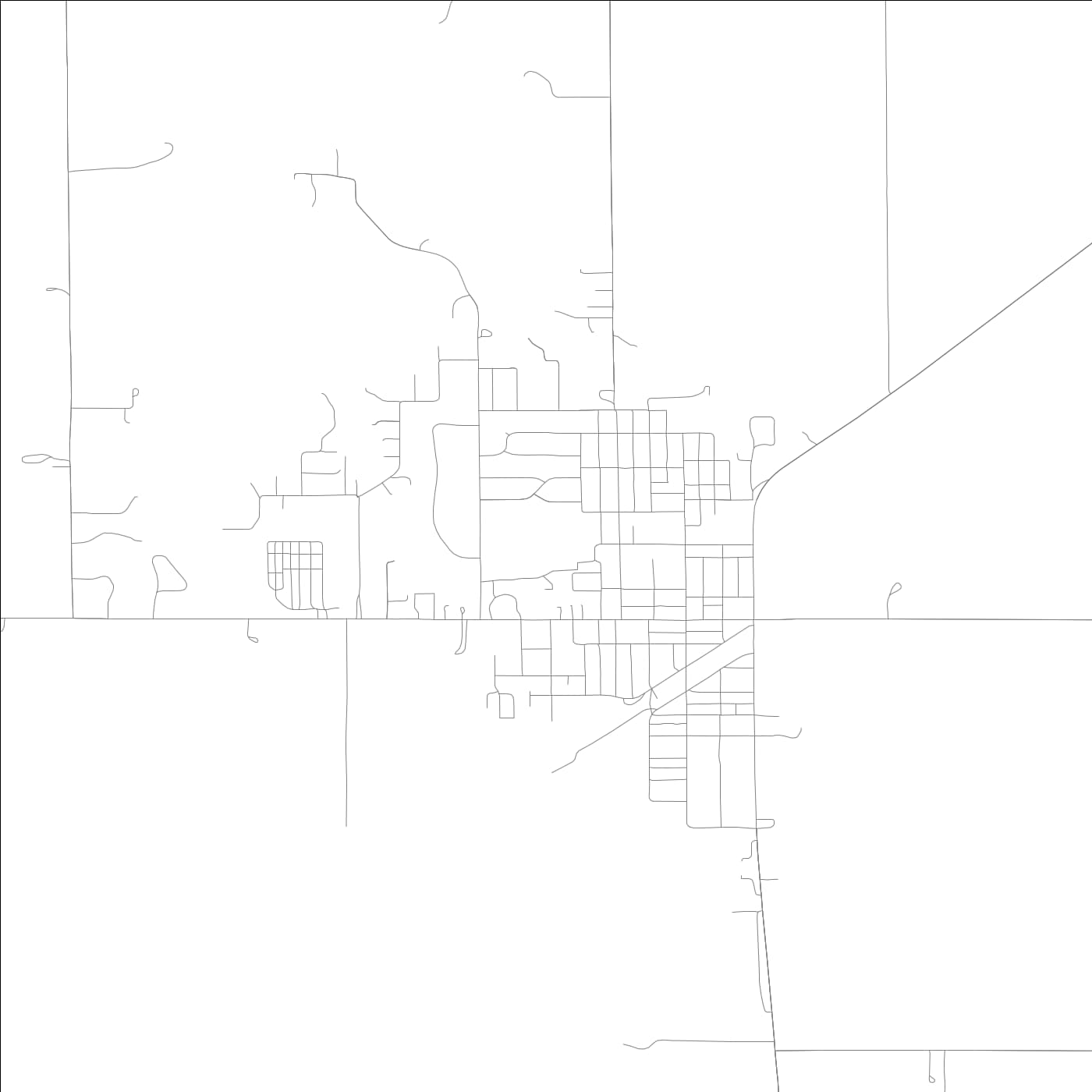 ROAD MAP OF CATLIN, ILLINOIS BY MAPBAKES