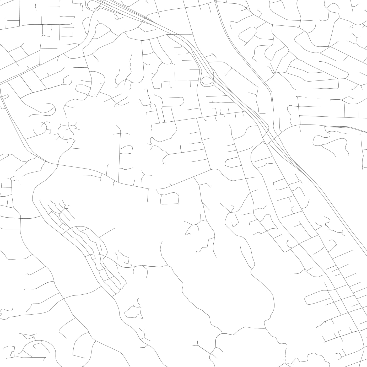 ROAD MAP OF CASTLE HILL, CALIFORNIA BY MAPBAKES