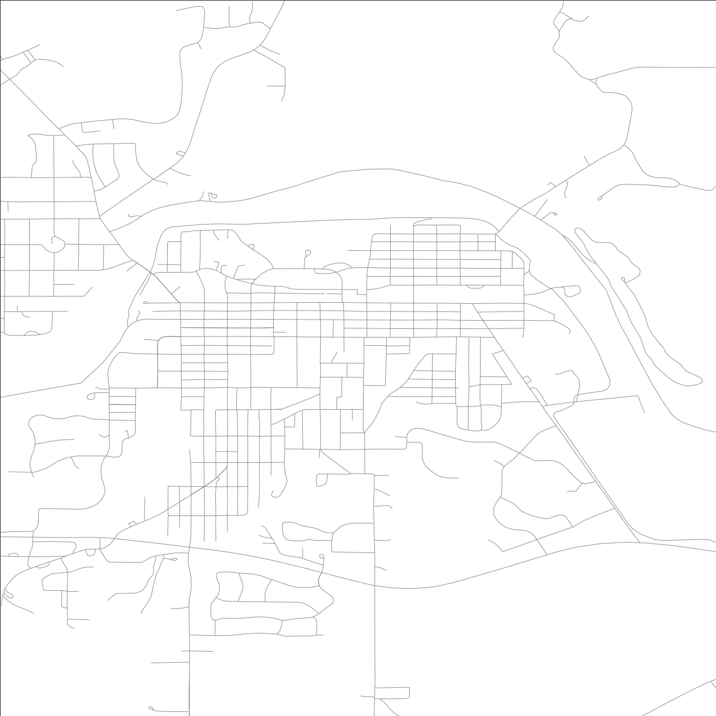 ROAD MAP OF DECORAH, LOWA BY MAPBAKES