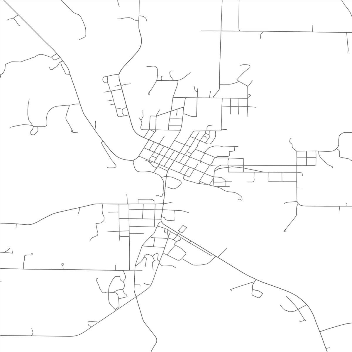 ROAD MAP OF CRANE, MISSOURI BY MAPBAKES