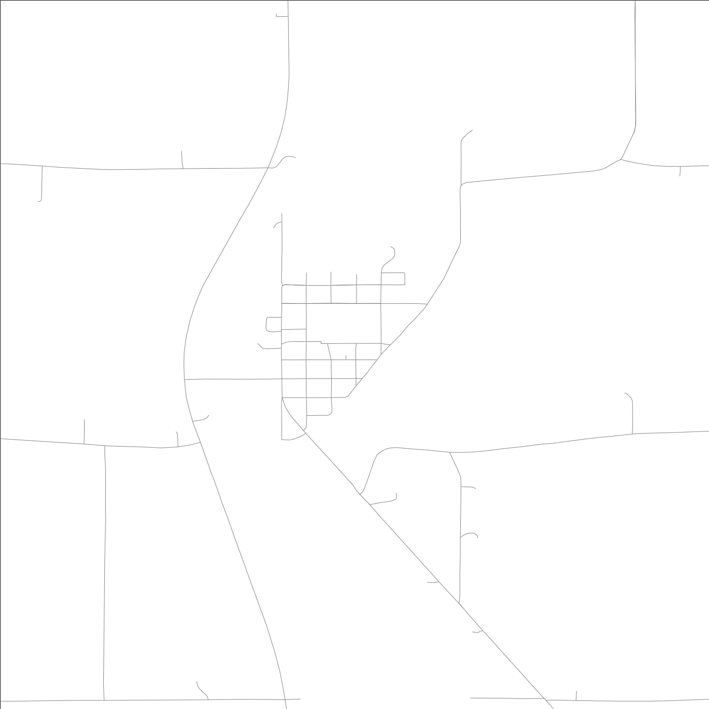 ROAD MAP OF DEFIANCE, LOWA BY MAPBAKES