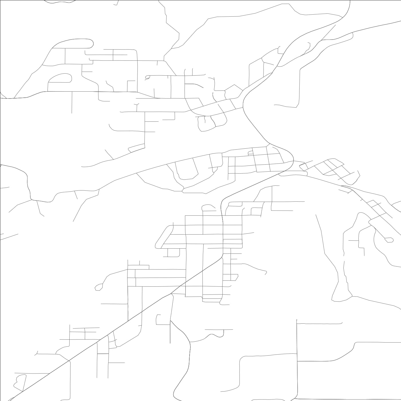 ROAD MAP OF BONNERS FERRY, IDAHO BY MAPBAKES