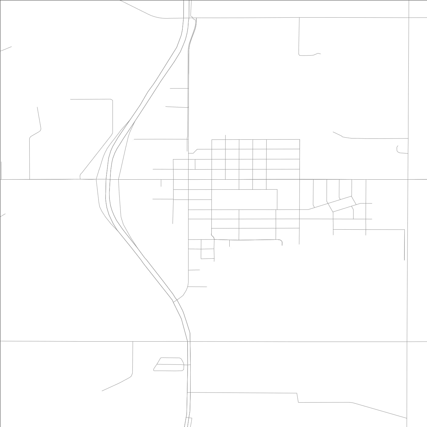 ROAD MAP OF DENVER, LOWA BY MAPBAKES