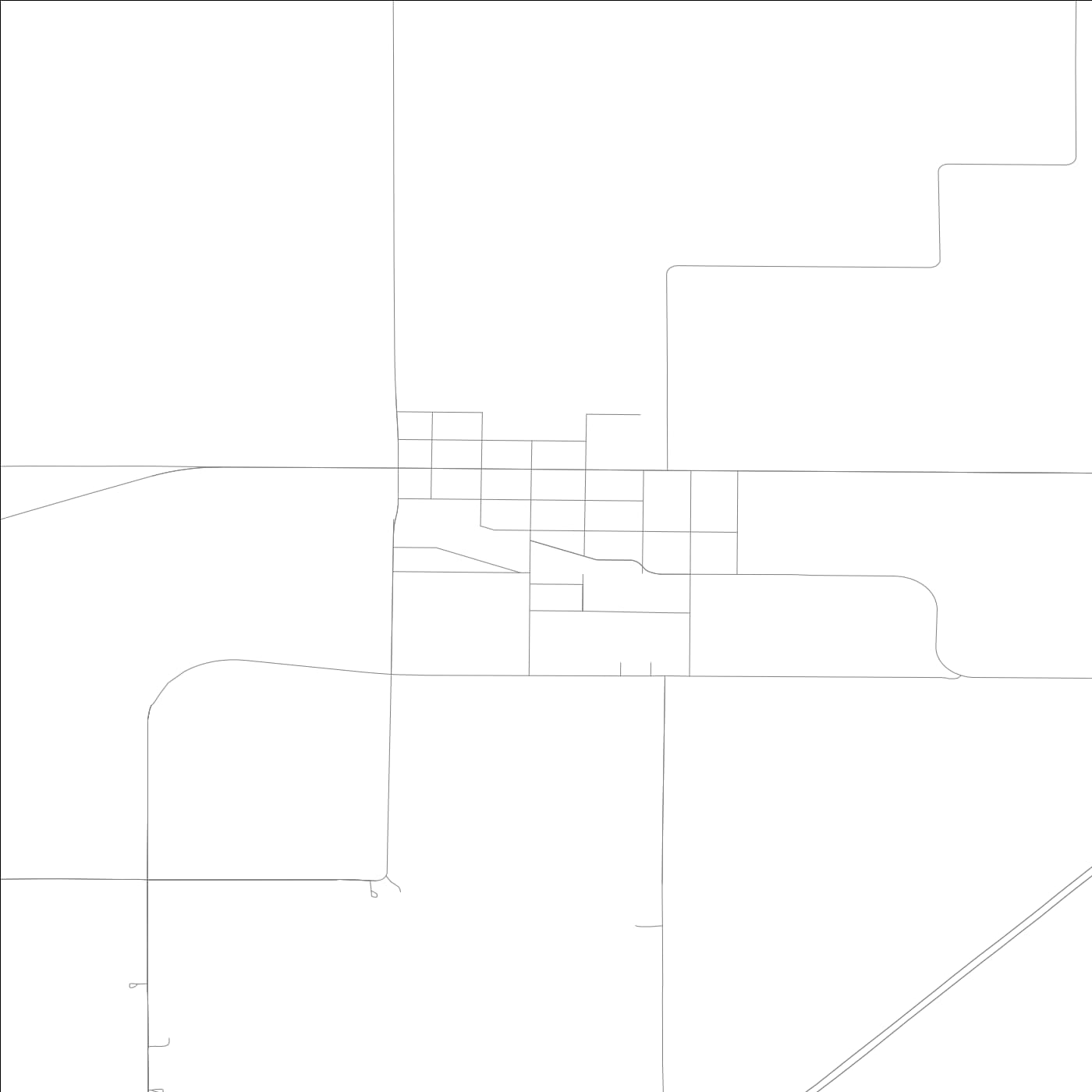 ROAD MAP OF DEXTER, LOWA BY MAPBAKES