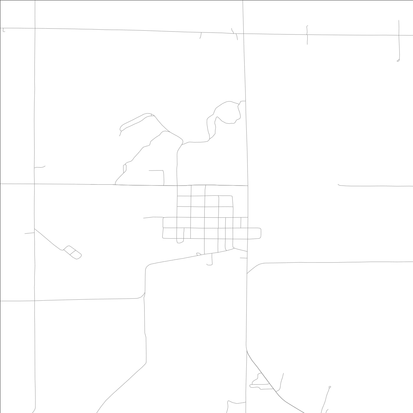 ROAD MAP OF DIAGONAL, LOWA BY MAPBAKES