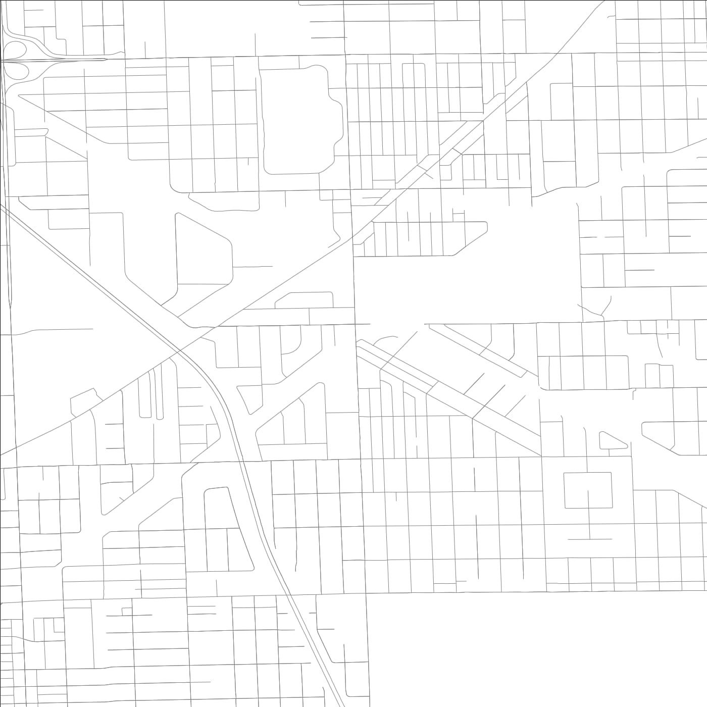 ROAD MAP OF CHICAGO RIDGE, ILLINOIS BY MAPBAKES