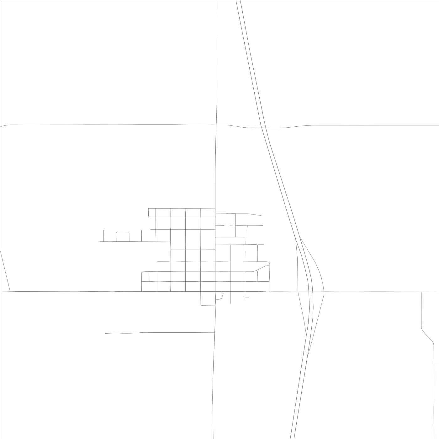 ROAD MAP OF DONNELLSON, LOWA BY MAPBAKES