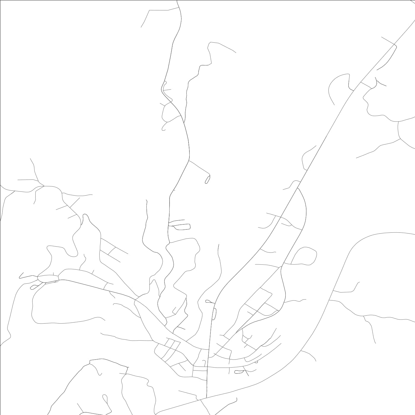 ROAD MAP OF BEATTYVILLE, KENTUCKY BY MAPBAKES