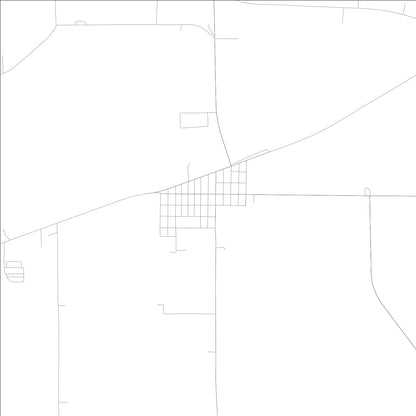 ROAD MAP OF DOW CITY, LOWA BY MAPBAKES