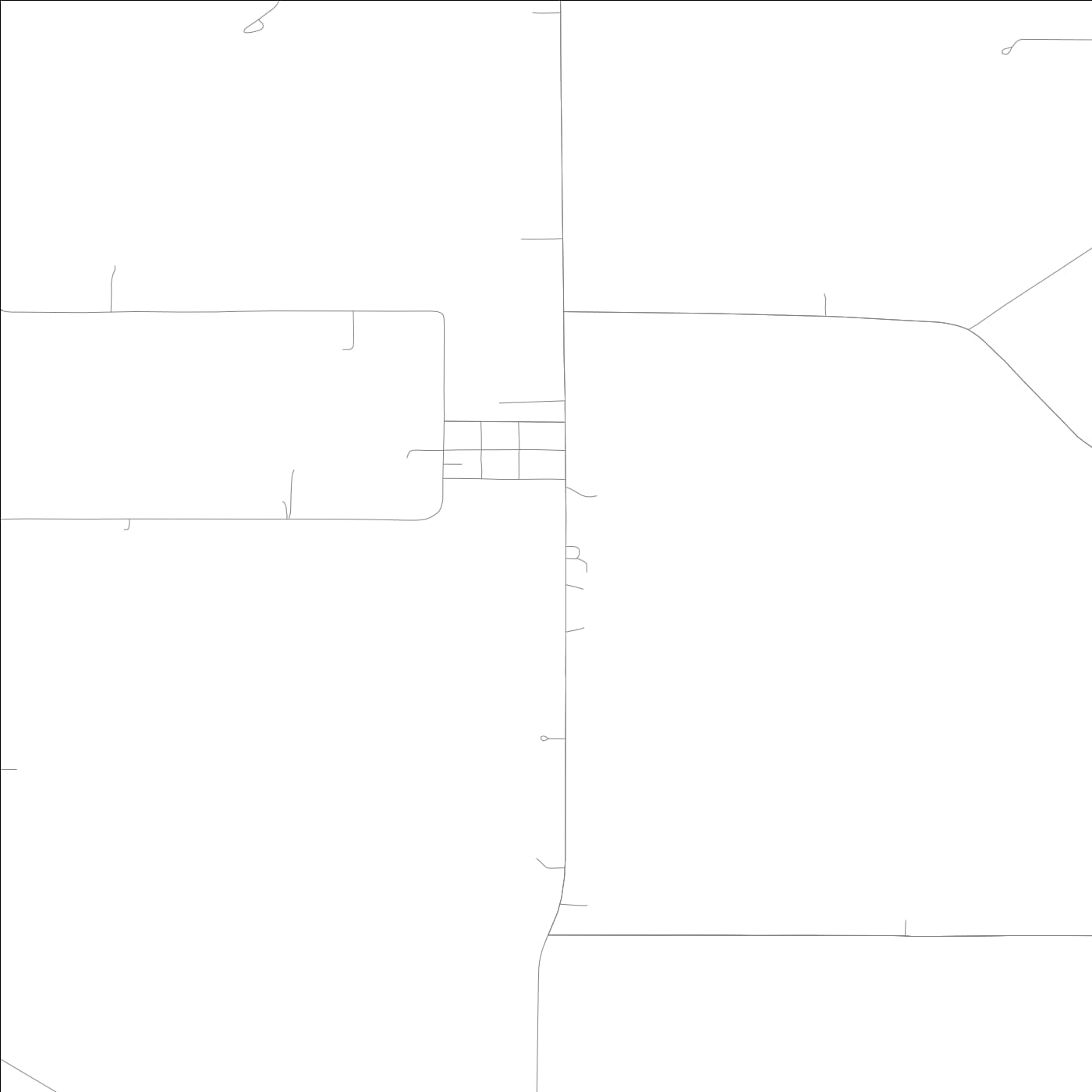 ROAD MAP OF DOWNEY, LOWA BY MAPBAKES