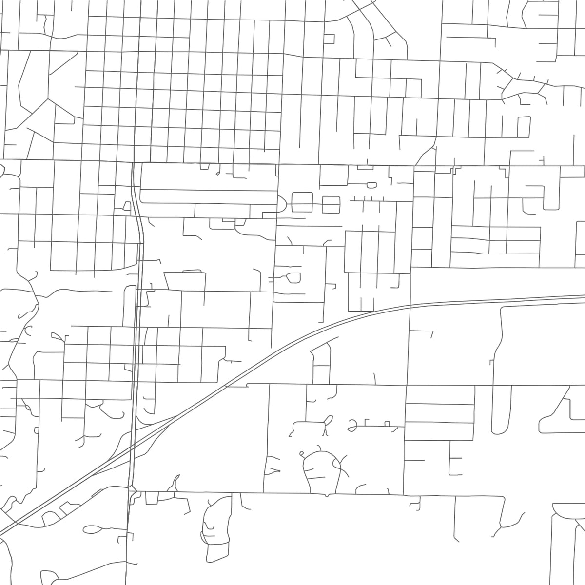 ROAD MAP OF DENNIS ACRES, MISSOURI BY MAPBAKES