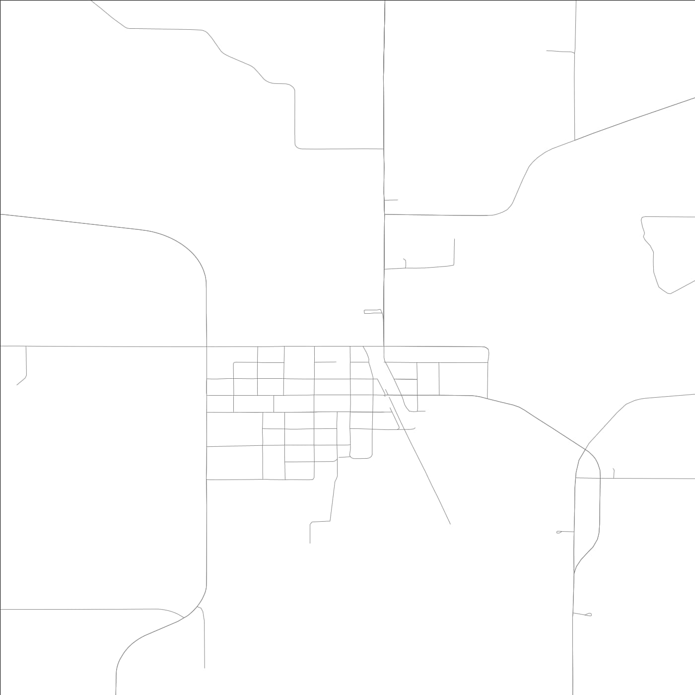 ROAD MAP OF DOWS, LOWA BY MAPBAKES