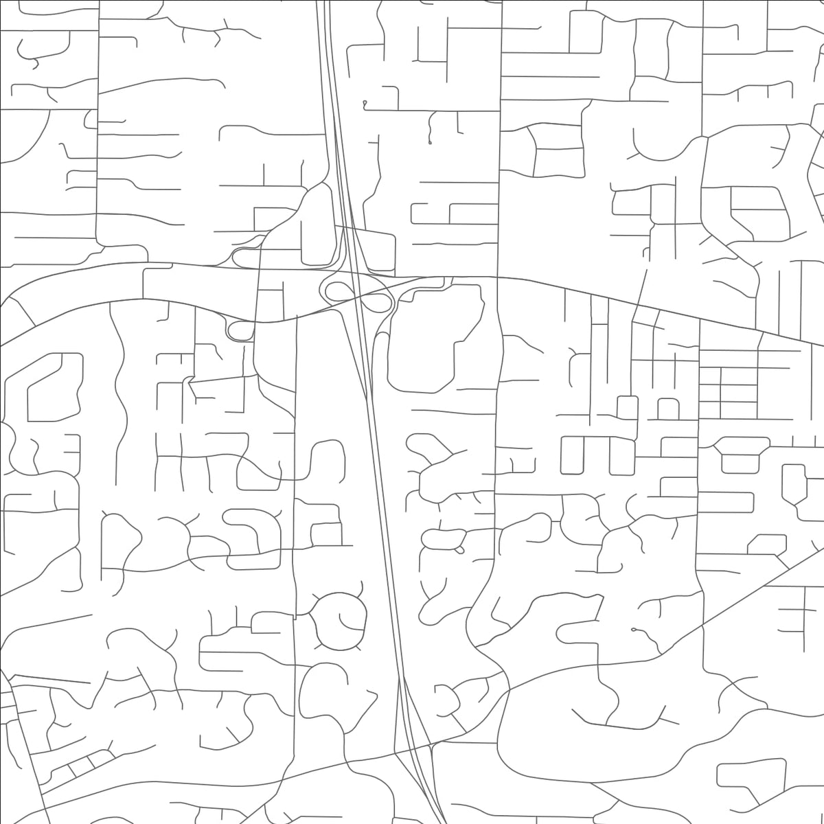 ROAD MAP OF DES PERES, MISSOURI BY MAPBAKES