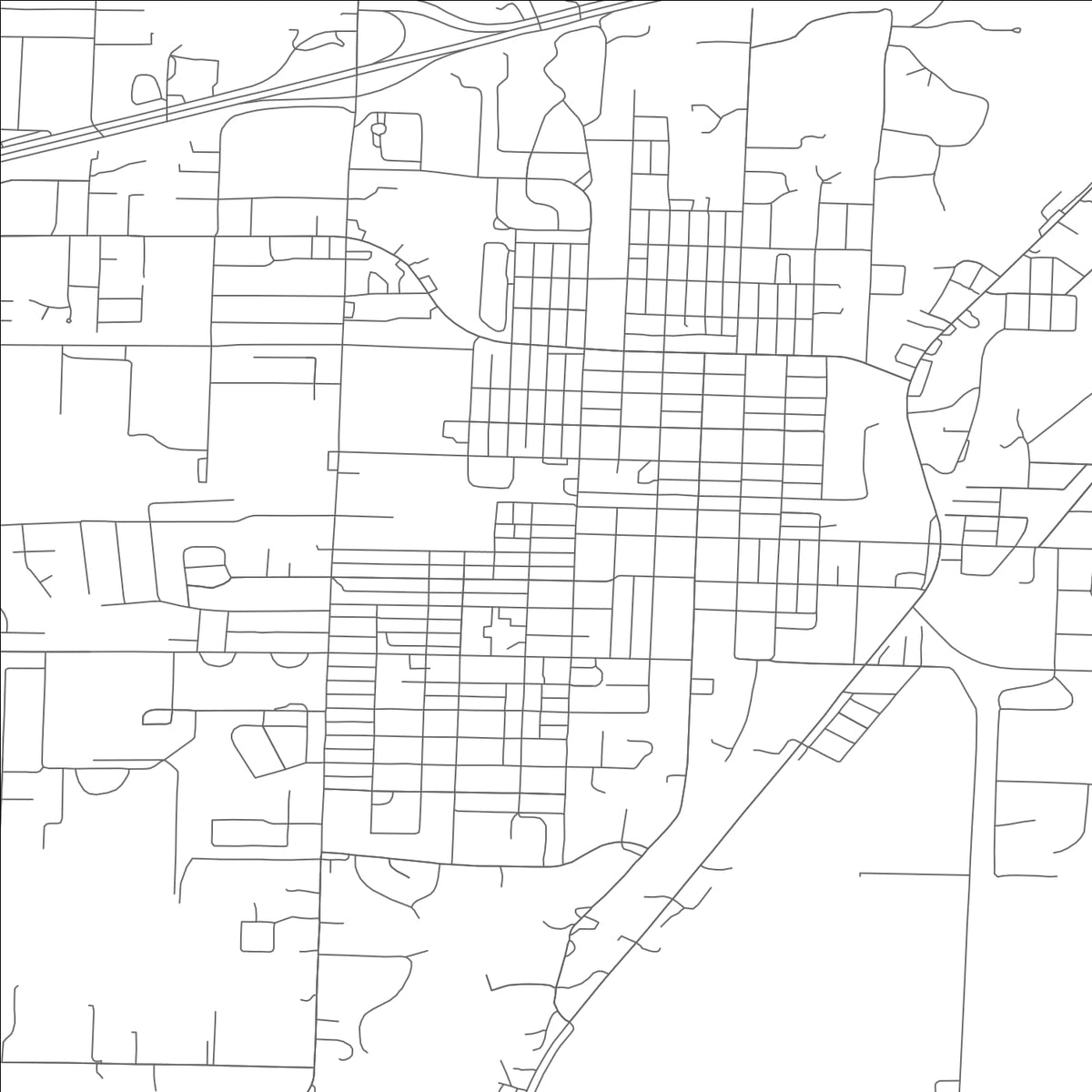 ROAD MAP OF DEXTER, MISSOURI BY MAPBAKES