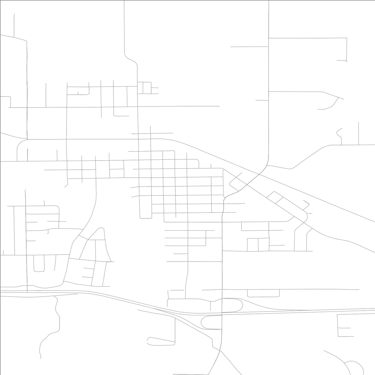 ROAD MAP OF DYERSVILLE, LOWA BY MAPBAKES