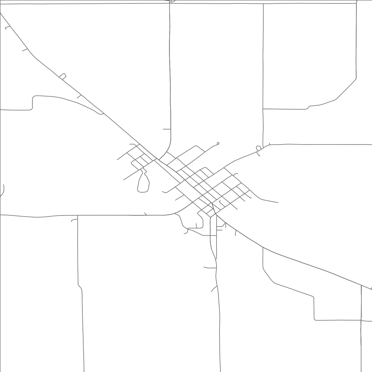 ROAD MAP OF DOWNING, MISSOURI BY MAPBAKES