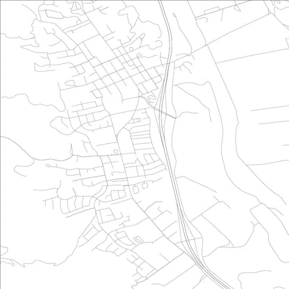 ROAD MAP OF CLOVERDALE, CALIFORNIA BY MAPBAKES