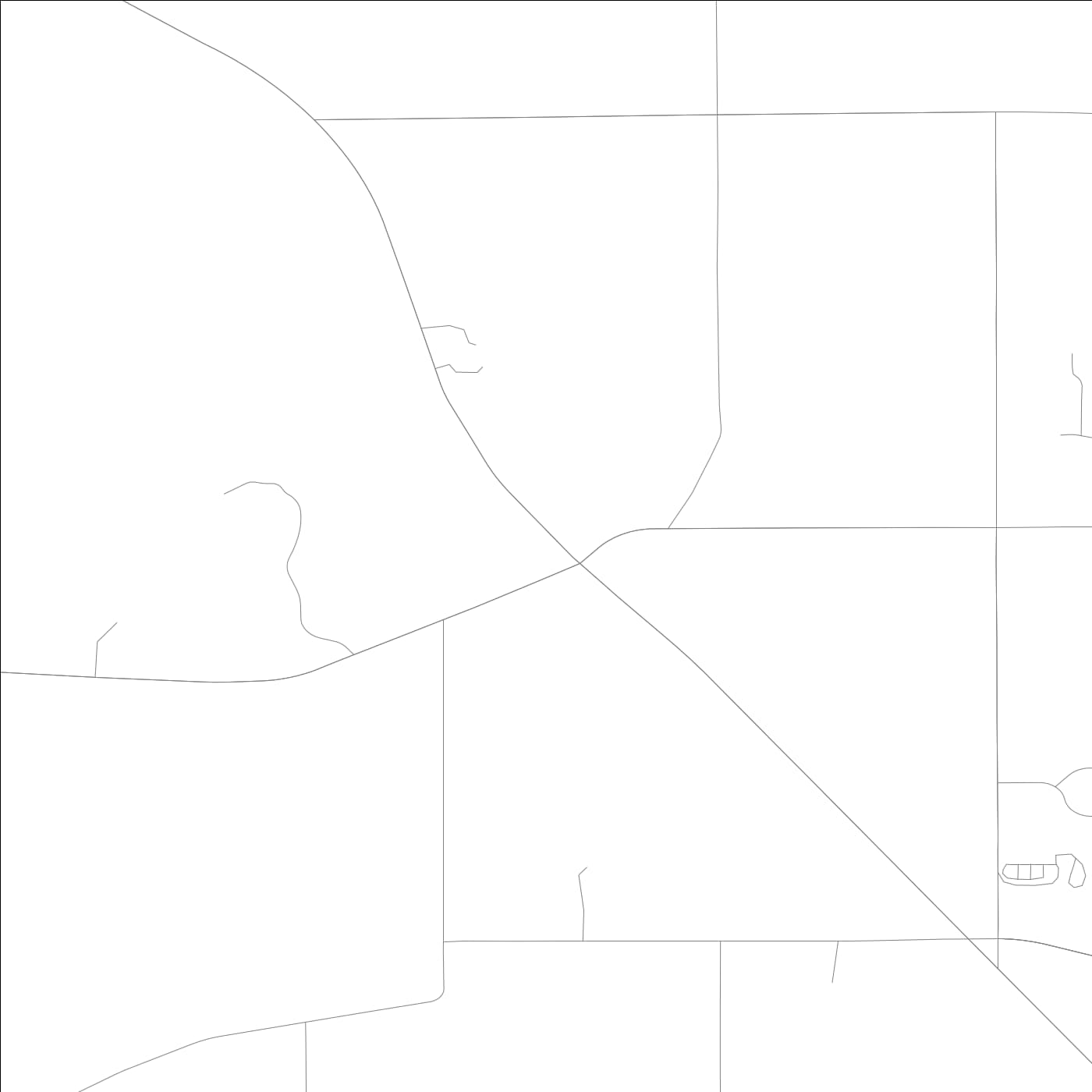 ROAD MAP OF CORAL, ILLINOIS BY MAPBAKES