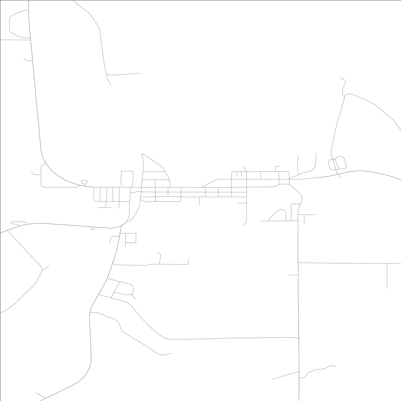 ROAD MAP OF ELGIN, LOWA BY MAPBAKES