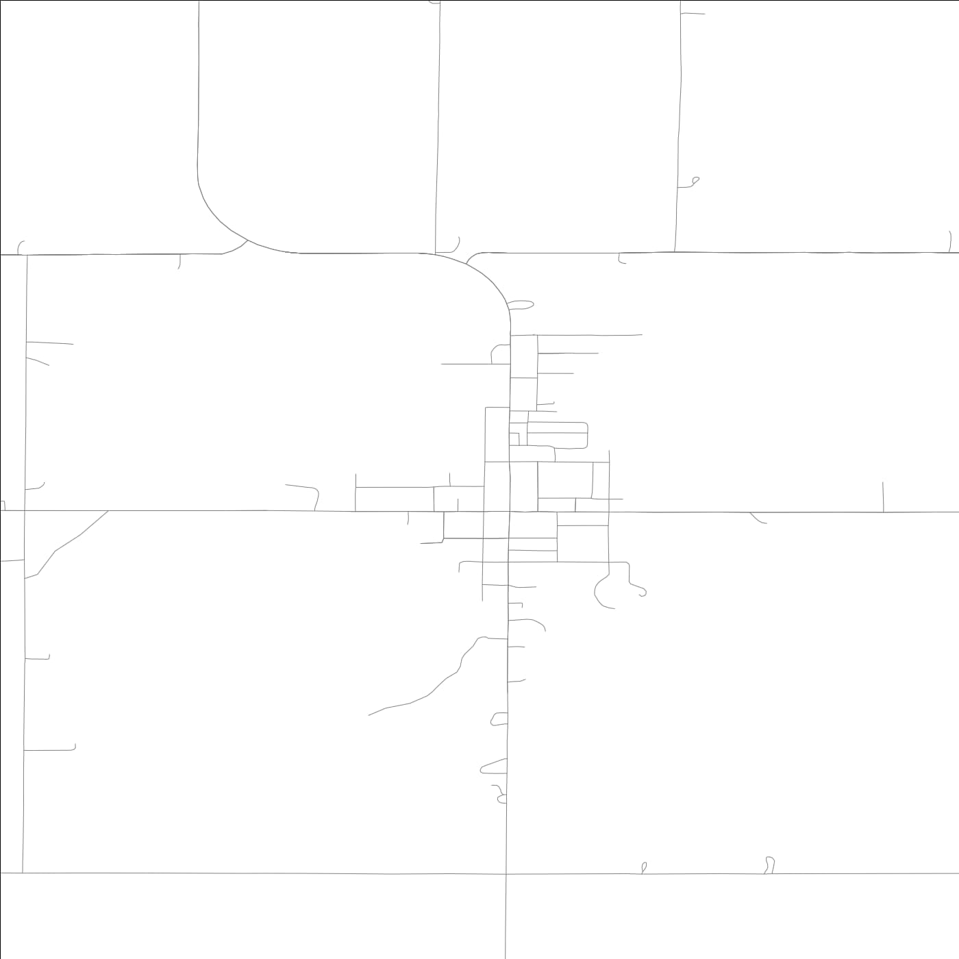 ROAD MAP OF ELK HORN, LOWA BY MAPBAKES