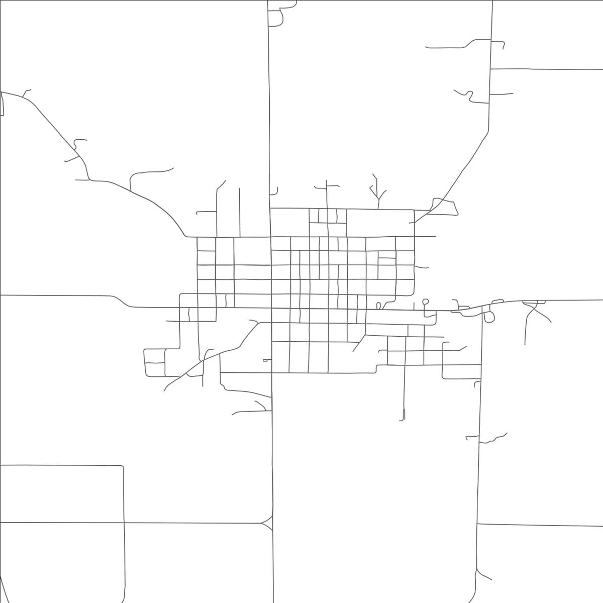 ROAD MAP OF EDINA, MISSOURI BY MAPBAKES