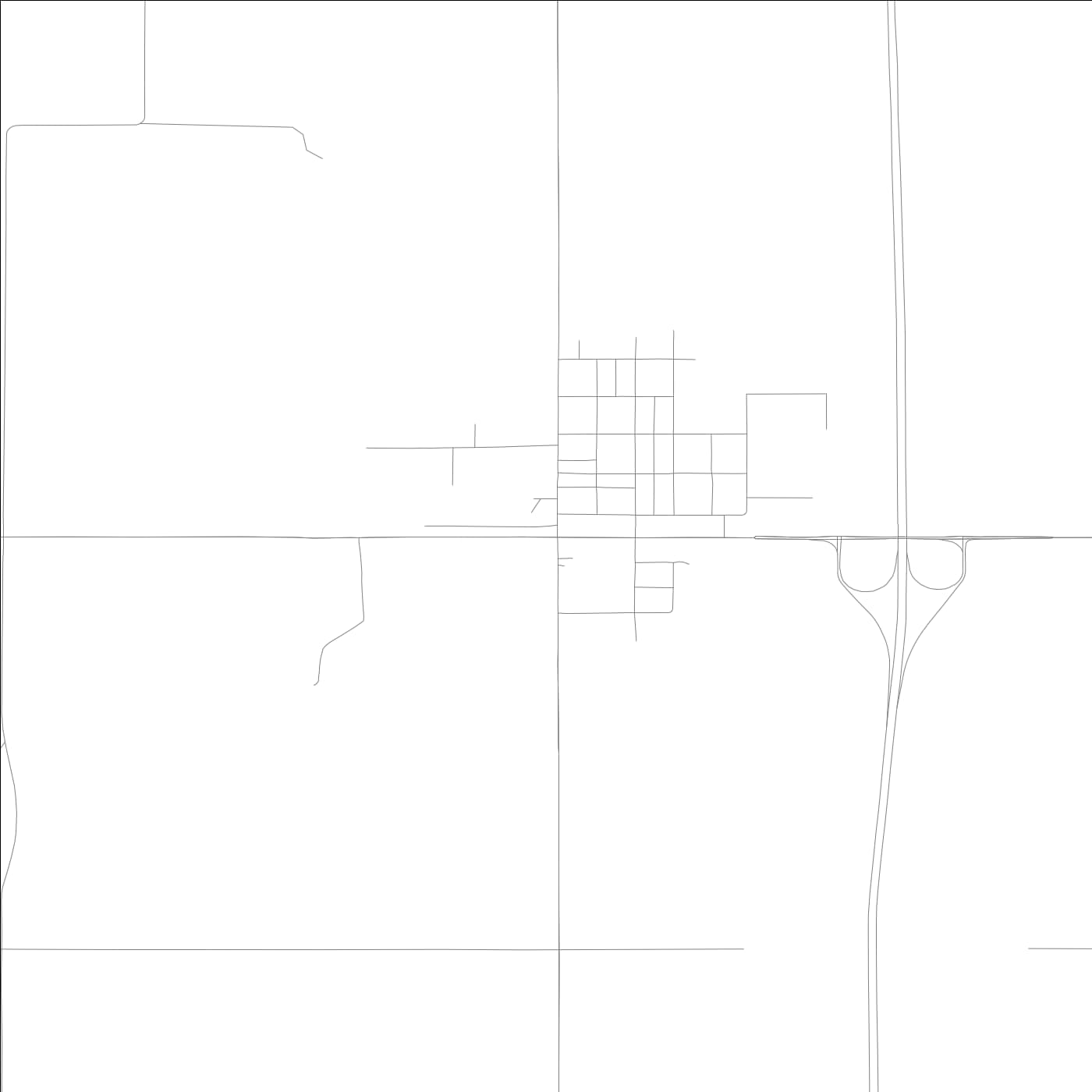 ROAD MAP OF ELLSWORTH, LOWA BY MAPBAKES