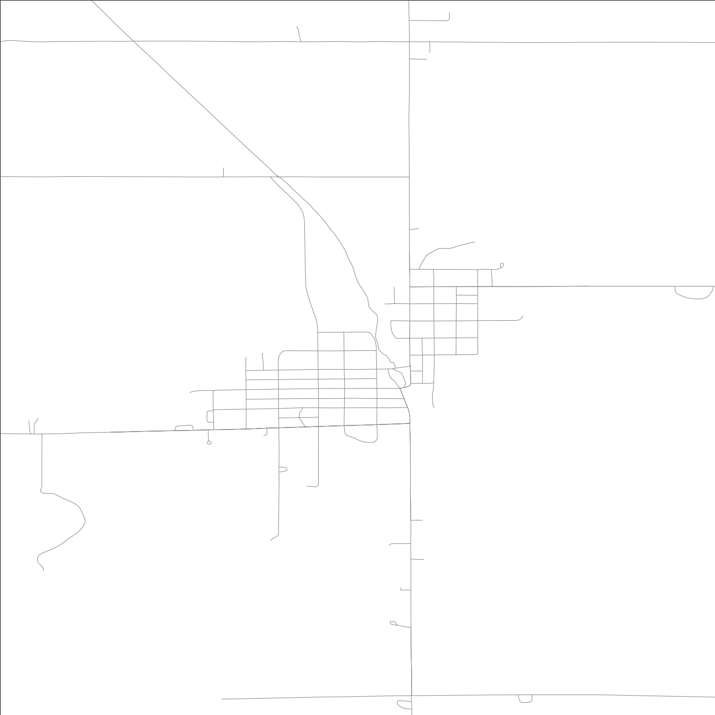 ROAD MAP OF ELMA, LOWA BY MAPBAKES