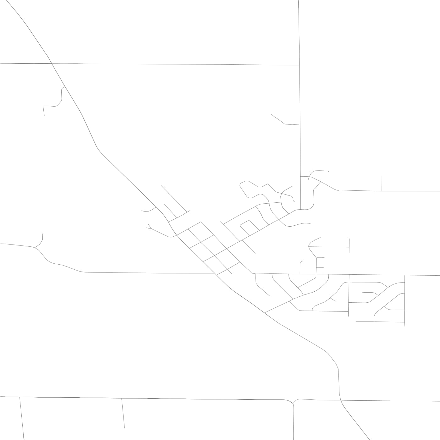 ROAD MAP OF ELY, LOWA BY MAPBAKES