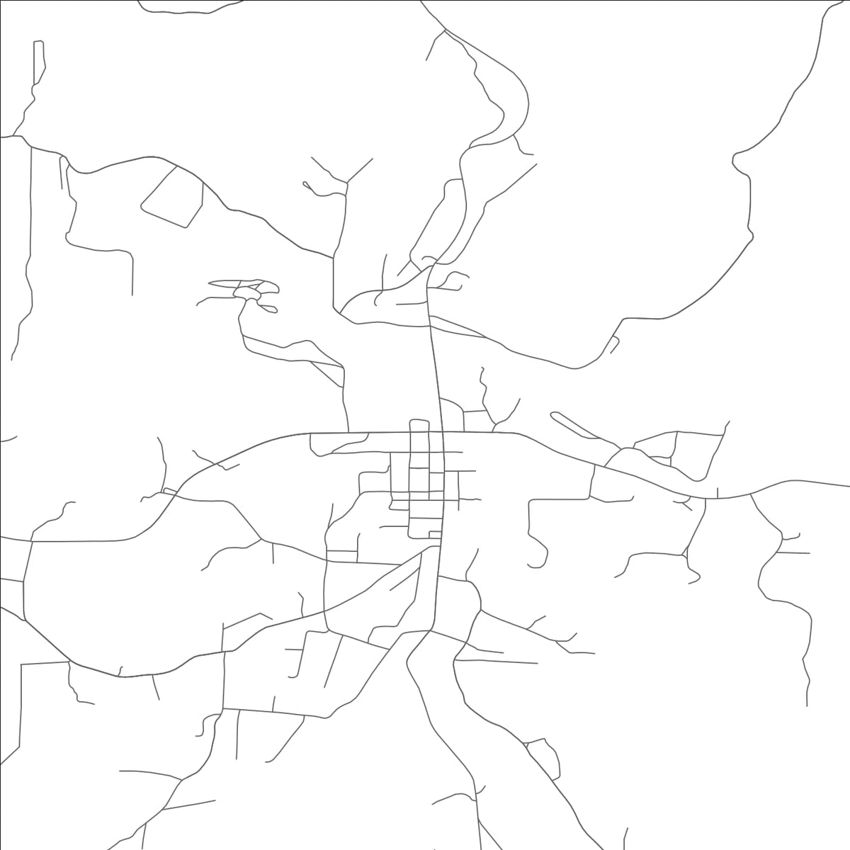ROAD MAP OF EMINENCE, MISSOURI BY MAPBAKES