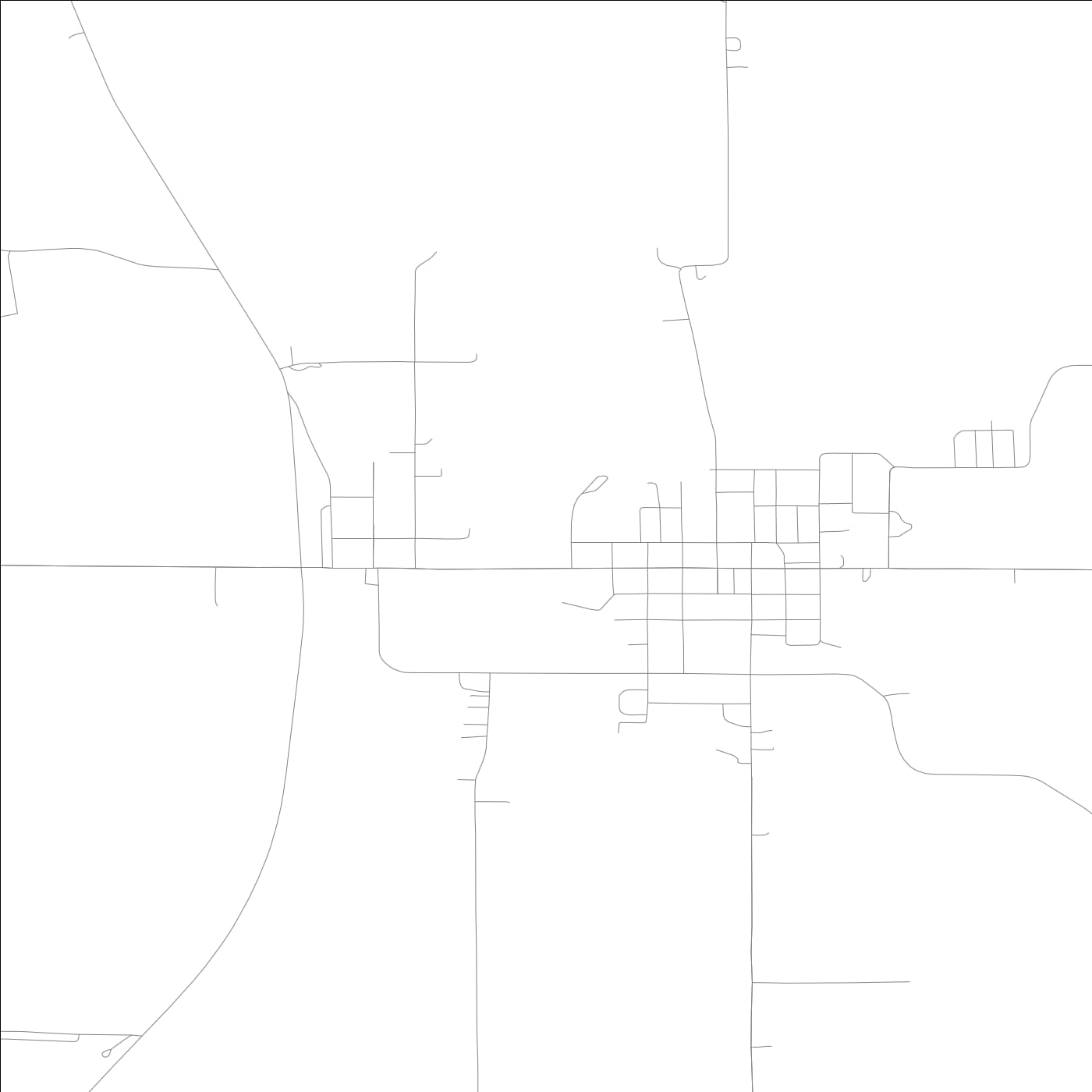 ROAD MAP OF EXIRA, LOWA BY MAPBAKES