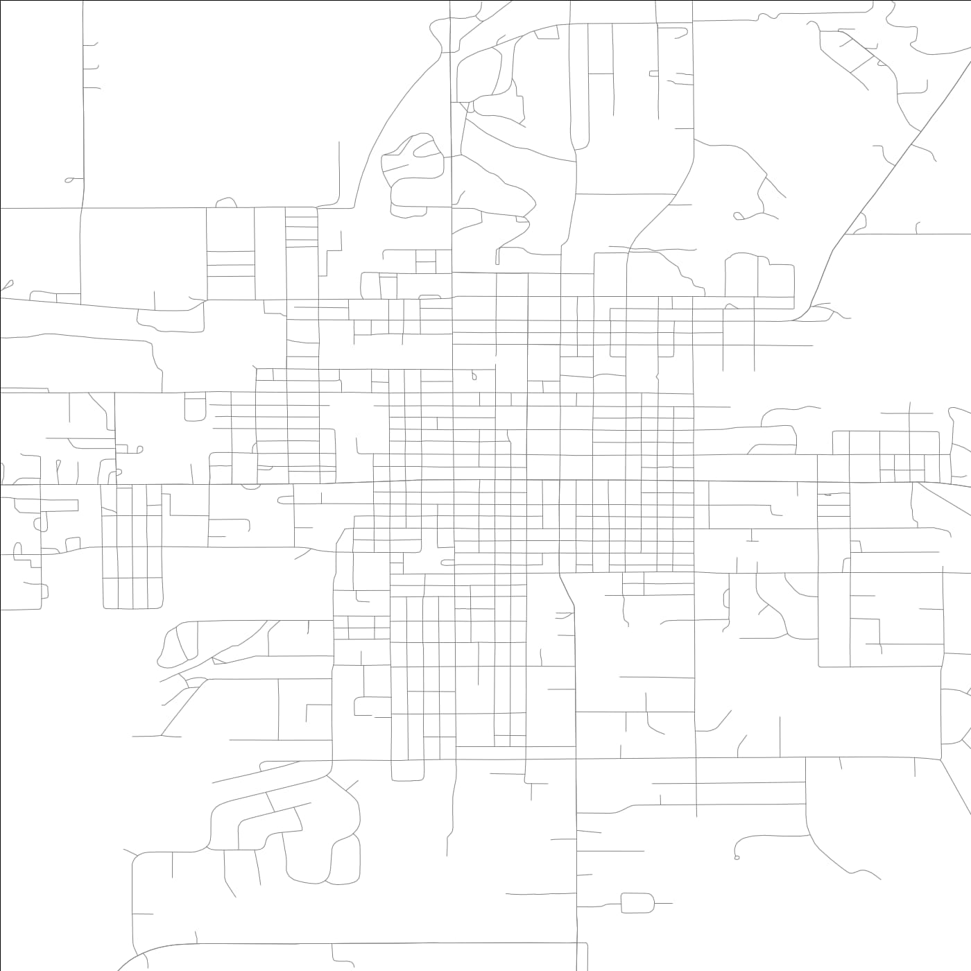 ROAD MAP OF FAIRFIELD, LOWA BY MAPBAKES