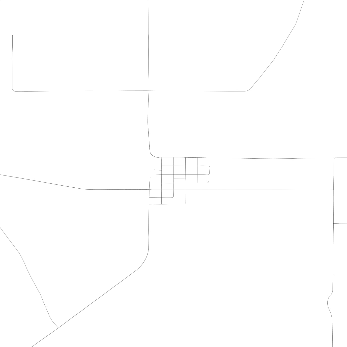 ROAD MAP OF FARMERSBURG, LOWA BY MAPBAKES