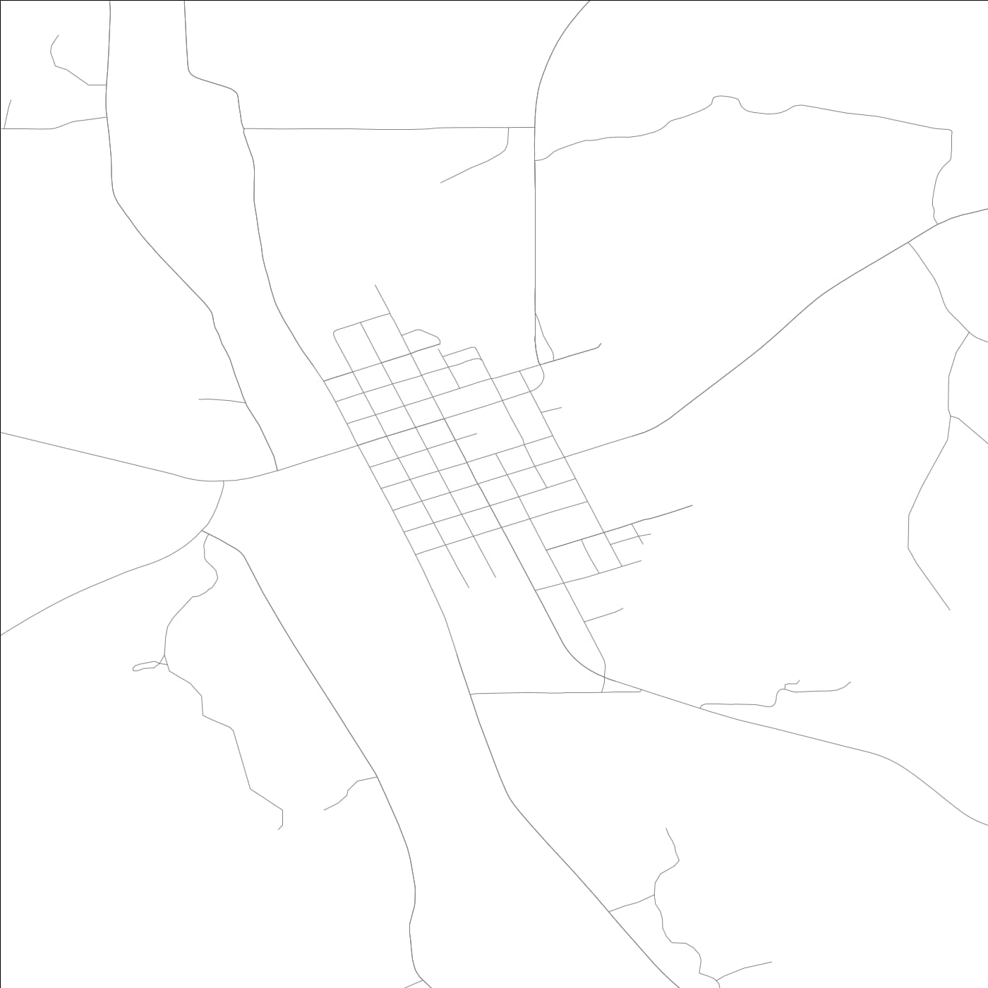 ROAD MAP OF FARMINGTON, LOWA BY MAPBAKES