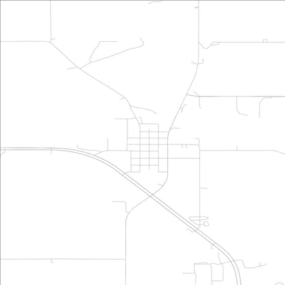 ROAD MAP OF FONDA, LOWA BY MAPBAKES