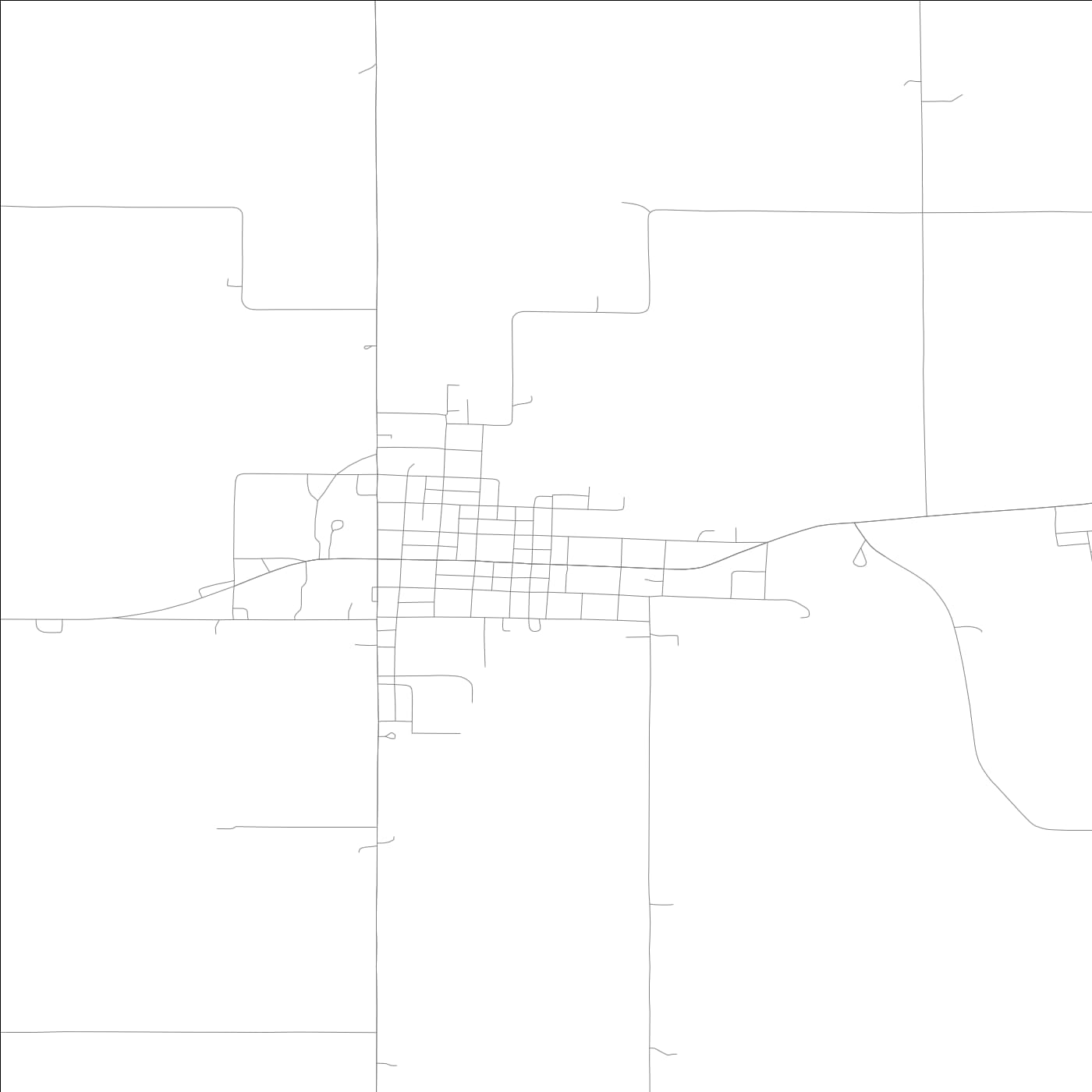 ROAD MAP OF FONTANELLE, LOWA BY MAPBAKES