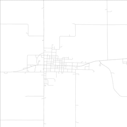 ROAD MAP OF FONTANELLE, LOWA BY MAPBAKES