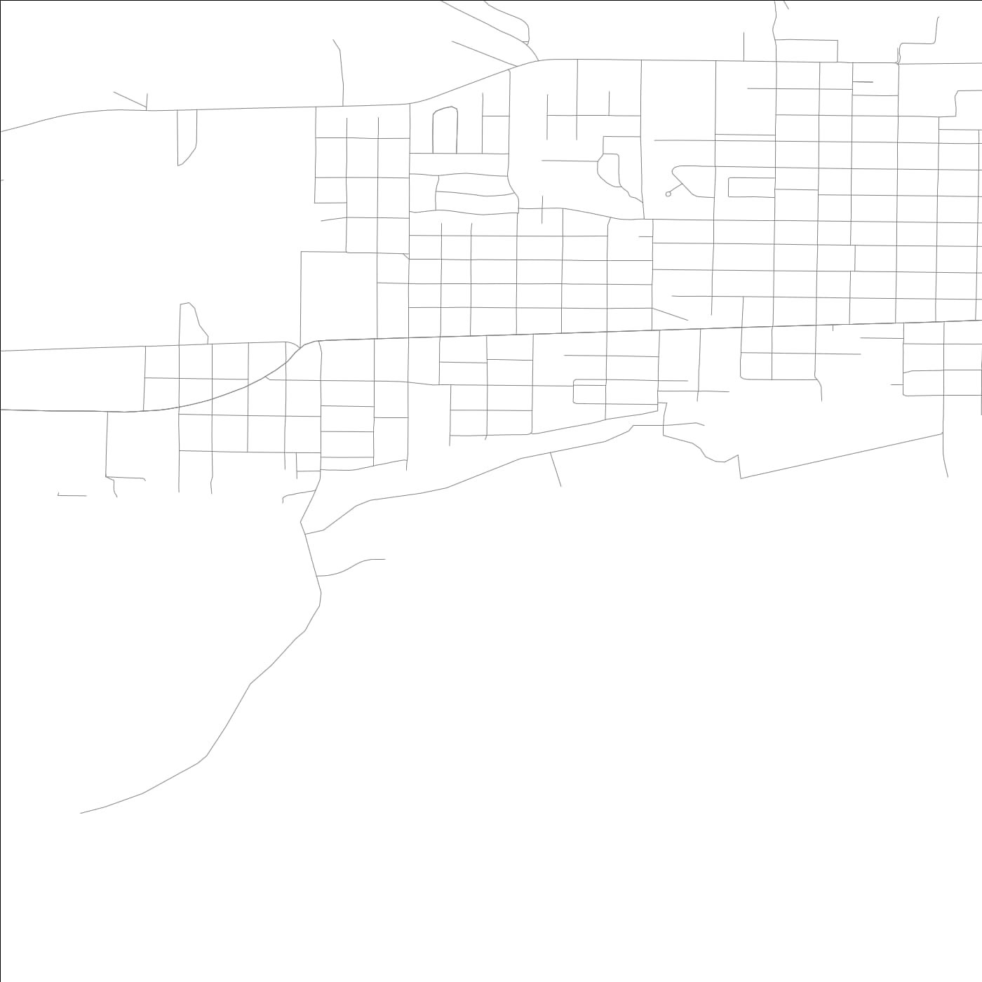 ROAD MAP OF FORT MADISON, LOWA BY MAPBAKES